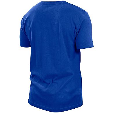 Men's New Era Royal Los Angeles Rams Split Logo 2-Hit T-Shirt
