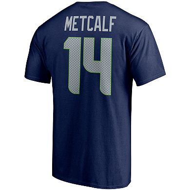 Men's Fanatics Branded DK Metcalf College Navy Seattle Seahawks Player Icon Name & Number T-Shirt