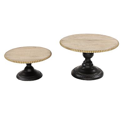 Stella & Eve Wood 2-pc. Cake Stand