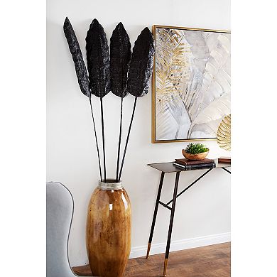 Stella & Eve Natural Black Palm Floor Decor 4-piece Set