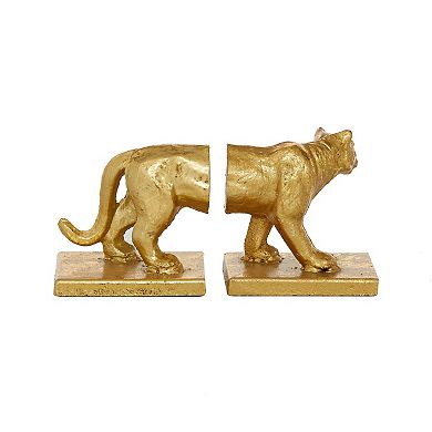 Stella & Eve Glam Gold Mountain Lion Bookends 2-piece Set