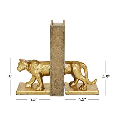 Stella & Eve Glam Gold Mountain Lion Bookends 2-piece Set