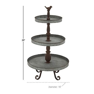 Stella & Eve Silver Iron Tiered Server