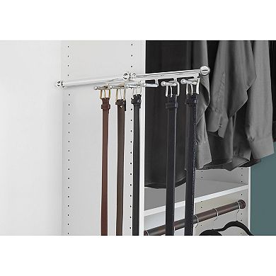 Rev-a-shelf 12" Pullout Belt & Scarf Closet Organizer, Chrome, Cbsr-12-cr