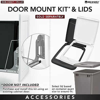 Rev-a-shelf Double Pullout Trash Can 27 Qt. For Kitchen, Silver, Rv-15kd-17c S