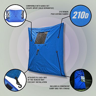 CLAM Quick-Set Screen Hub Tent Wind & Sun Panels, Accessory Only, Blue (3 pack)