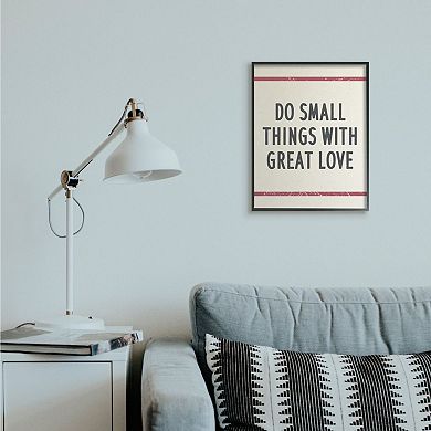 Stupell Home Decor Do Things With Great Love Red Bistro Stripe Wall Decor