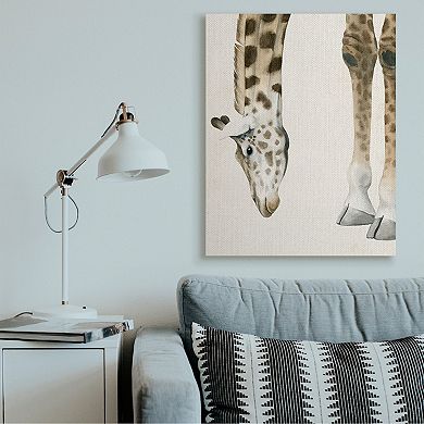 Stupell Home Decor Giraffe Grazing Safari Canvas Wall Art