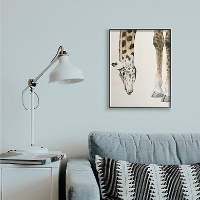 Stupell Home Decor Giraffe Grazing Safari Framed Wall Art