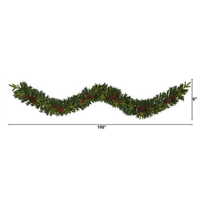 nearly natural 9-ft. Mixed Pine Artificial Christmas Garland