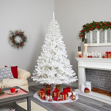 nearly natural 7.5-ft. White Artificial Christmas Tree