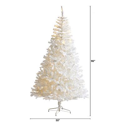 nearly natural 8-ft. White Artificial Christmas Tree