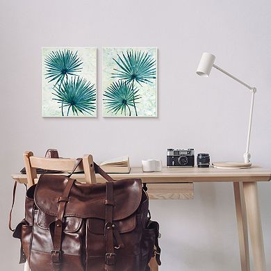 Stupell Home Decor Abstract Palm Fans Framed Wall Art 2-piece Set
