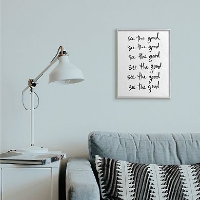 Stupell Home Decor See The Good Repeated Framed Wall Art