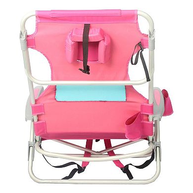 Ostrich Ladies Comfort & On-your-back Outdoor Beach Pool Reclining Chair, Pink