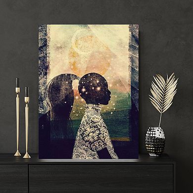 COURTSIDE MARKET The Sun Stars And Moon Canvas Wall Art