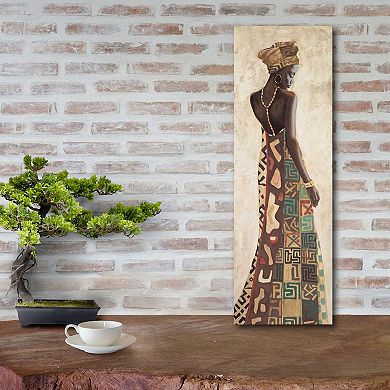 COURTSIDE MARKET Femme Africaine III Wood Wall Art