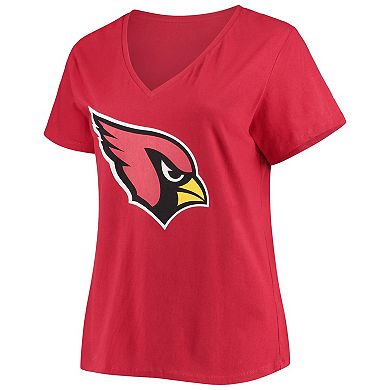 Women's Fanatics Branded Kyler Murray Cardinal Arizona Cardinals Plus Size Name & Number V-Neck T-Shirt