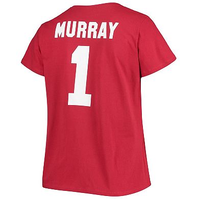 Women's Fanatics Branded Kyler Murray Cardinal Arizona Cardinals Plus Size Name & Number V-Neck T-Shirt