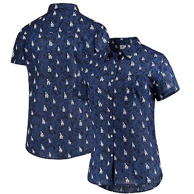 Women's FOCO Royal Los Angeles Dodgers Floral Button Up Shirt