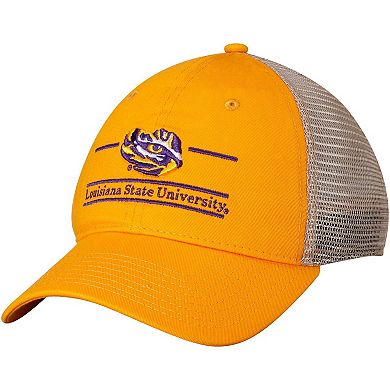 Men's The Game Gold LSU Tigers Logo Bar Trucker Adjustable Hat