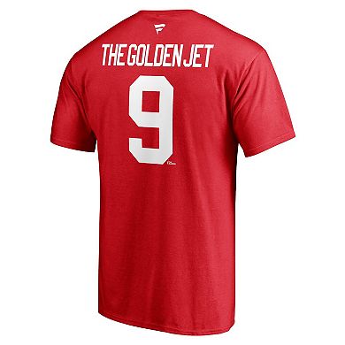 Men's Fanatics Branded Bobby Hull Red Chicago Blackhawks Authentic Stack Retired Player Nickname & Number T-Shirt