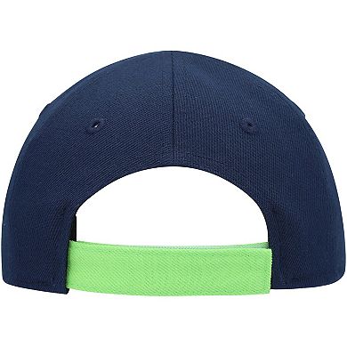 Infant New Era College Navy/Neon Green Seattle Seahawks My 1st 9FIFTY Adjustable Hat