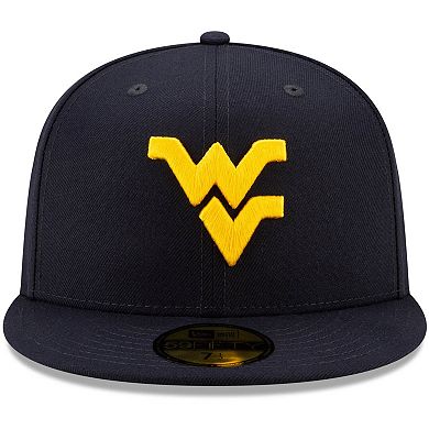 Men's New Era Navy West Virginia Mountaineers Basic 59FIFTY Team Fitted Hat