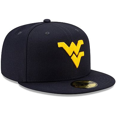 Men's New Era Navy West Virginia Mountaineers Basic 59FIFTY Team Fitted Hat