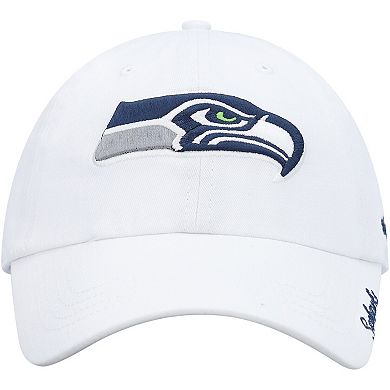 Women's '47 White Seattle Seahawks Miata Clean Up Logo Adjustable Hat