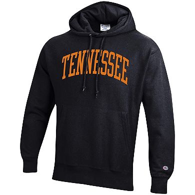 Men's Champion Black Tennessee Volunteers Team Arch Reverse Weave Pullover Hoodie