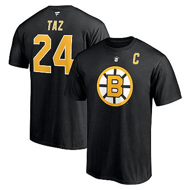 Men's Fanatics Branded Terry O'Reilly Black Boston Bruins Authentic Stack Retired Player Nickname & Number T-Shirt