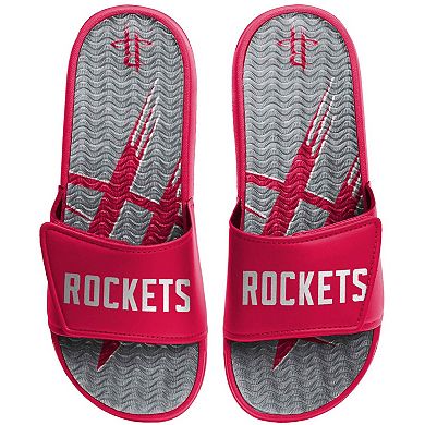 Men's FOCO Houston Rockets Wordmark Gel Slide Sandals
