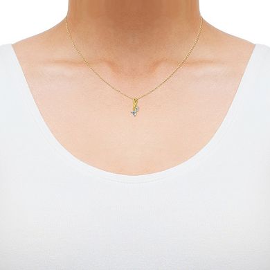 Together As One 10k Gold 1/3 Carat T.W. IGI Certified Diamond Infinity Pendant Necklace