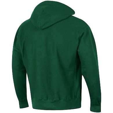 Men's Champion Green Miami Hurricanes Team Arch Reverse Weave Pullover Hoodie