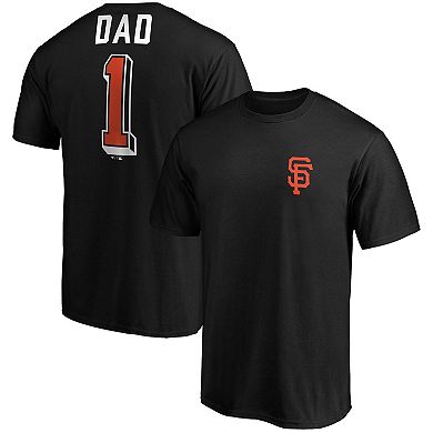 Men's Fanatics Branded Black San Francisco Giants Number One Dad Team T-Shirt