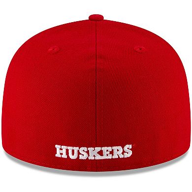 Men's New Era Scarlet Nebraska Huskers Basic 59FIFTY Team Fitted Hat