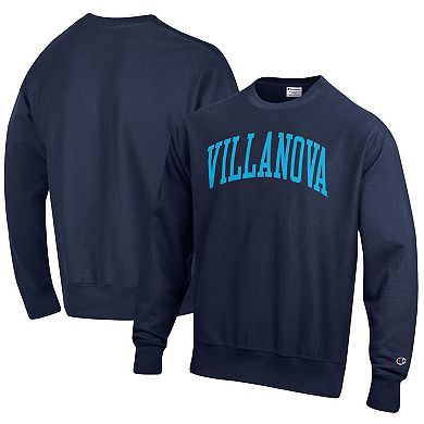 Men's Champion Navy Villanova Wildcats Arch Reverse Weave Pullover Sweatshirt