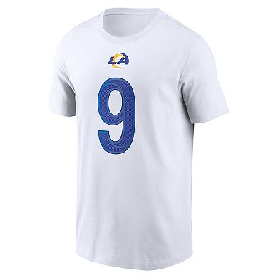 Men's Nike Matthew Stafford White Los Angeles Rams Name & Number T-Shirt