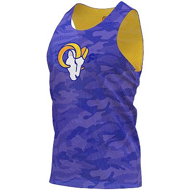 Men's FOCO Royal/Gold Los Angeles Rams Reversible Mesh Tank Top