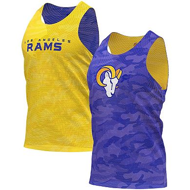 Men's FOCO Royal/Gold Los Angeles Rams Reversible Mesh Tank Top