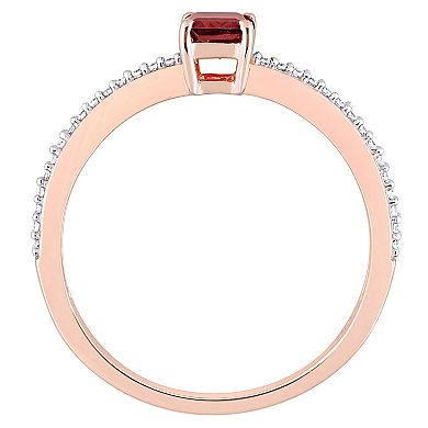Stella Grace 10k Rose Gold Garnet & Diamond Accent Promise Ring