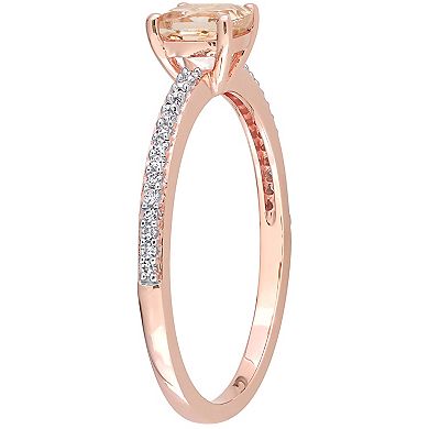 Stella Grace 10k Rose Gold Morganite & Diamond Accent Promise Ring