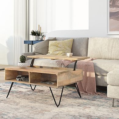 Simpli Home Hunter Small Lift Top Coffee Table