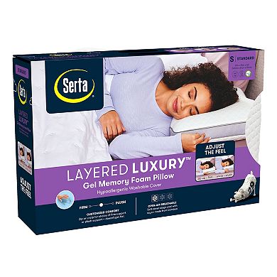 Serta Layered Luxury Gel Memory Foam Pillow