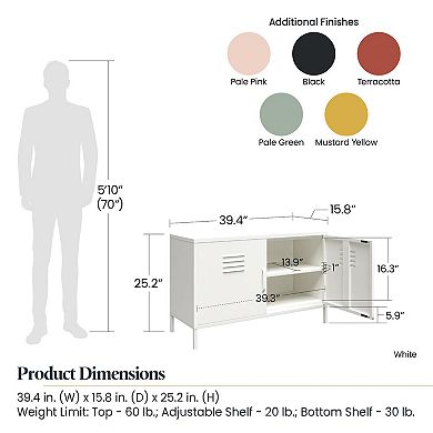 SystemBuild Bonanza 2-Door Long Locker Accent Cabinet Floor Decor