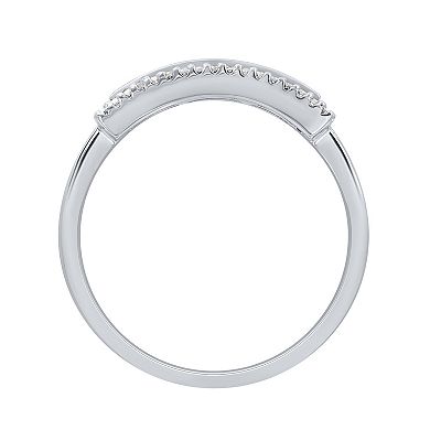Sterling Silver 1/10 Carat T.W. Diamond Bar Ring