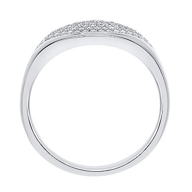 Sterling Silver 1/5 Carat. T.W. Diamond Micro-Pave Ring