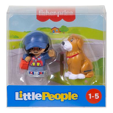 Little People Fisher-Price Mailperson and Dog Figure Set