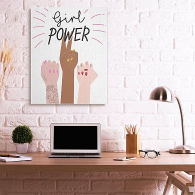 Stupell Home Decor Girl Power Motivational Canvas Wall Art
